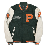 FSBN Mens Green & Cream World Series Championship Wool Blend Varsity Jacket XL