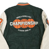 FSBN Mens Green & Cream World Series Championship Wool Blend Varsity Jacket XL