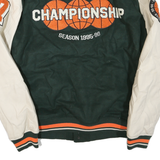 FSBN Mens Green & Cream World Series Championship Wool Blend Varsity Jacket XL