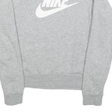 NIKE Womens Grey Crew Neck Sweatshirt S Cotton Pullover Comfort Casual