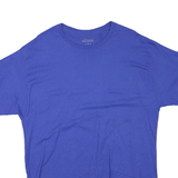 CHAMPION Mens Blue Plain T-Shirt L Short Sleeve Crew Neck Casual Cotton