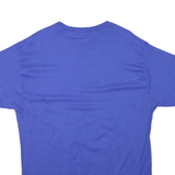 CHAMPION Mens Blue Plain T-Shirt L Short Sleeve Crew Neck Casual Cotton