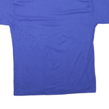 CHAMPION Mens Blue Plain T-Shirt L Short Sleeve Crew Neck Casual Cotton