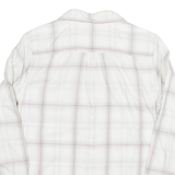 LEVI'S Womens White & Red Check Shirt M Classic Fit Cotton Blend Casual