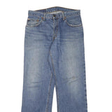 LEVI'S Mens Regular Blue Denim W30 L30 Zip Closure Jeans Distressed Hem
