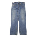 LEVI'S Mens Regular Blue Denim W30 L30 Zip Closure Jeans Distressed Hem