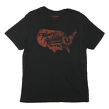 TRUE RELIGION Mens Black Graphic T-Shirt L Short Sleeve Crew Neck Cotton Blend