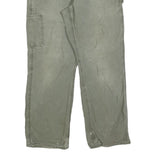 CARHARTT Mens Regular Olive Green Trousers W31 L30 Cotton Blend Zip Workwear