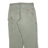 CARHARTT Mens Regular Olive Green Trousers W31 L30 Cotton Blend Zip Workwear
