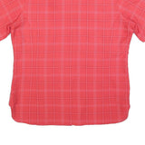 JACK WOLFSKIN Womens Red Check Shirt L Outdoor Travel Button-Up Lightweight