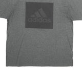 ADIDAS Mens Grey Graphic T-Shirt XL Short Sleeve Crew Neck Cotton Comfort