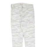 LEVI'S Womens Cotton White & Cream Camouflage Slim Skinny Trousers W26 L25
