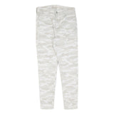 LEVI'S Womens Cotton White & Cream Camouflage Slim Skinny Trousers W26 L25