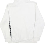 PUMA Mens White Hoodie M Cotton Blend Pullover Drawstring Logo Tape Detail