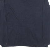 TOMMY HILFIGER Womens Blue & Red Patterned Jumper V-Neck Basic Knit XL Cotton