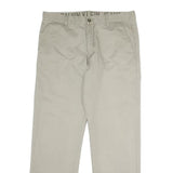 CALVIN KLEIN JEANS Mens Cotton Beige Regular Straight Trousers W34 L31 Casual