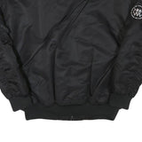BILAL HASSANI Mens Black Bomber Jacket M Polyester Blend Plain Zip Casual