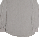 SHIRTS COMPANY Mens Brown & White Check Shirt M Cotton Blend Casual Long Sleeve