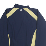 RUSSELL ATHLETIC Mens Navy & Pale Yellow Zip Jacket L Polyester Sportswear