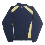 RUSSELL ATHLETIC Mens Navy & Pale Yellow Zip Jacket L Polyester Sportswear