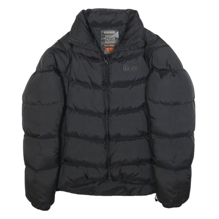 NAPAPIJRI Mens Black S Puffer Jacket Polyamide Zip Borealis Winter Outerwear