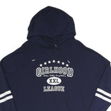 Womens Navy Girlhood League Cotton Blend Hoodie M Casual Pullover Sweatshirt