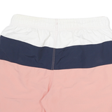 NAUTICA Mens Shorts Pink White & Navy Colourblock Casual M W30 Drawstring