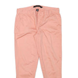 CALVIN KLEIN JEANS Womens Slim Peach Cotton Blend Trousers W29 L24 Casual Smart