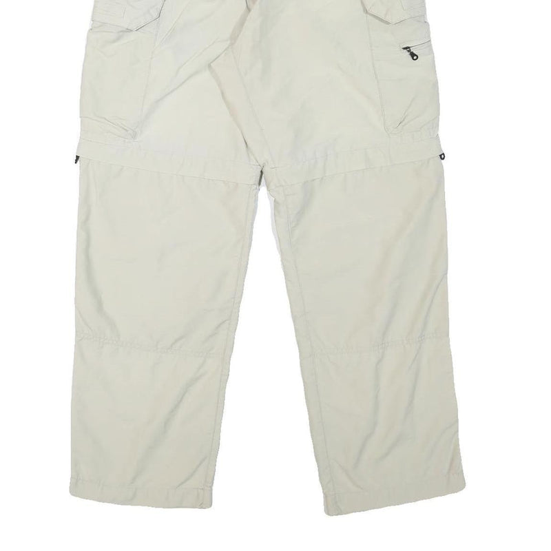 SCHOFFEL Womens Polyester Blend Cream Relaxed Cargo Trousers W28 L28 Outdoor