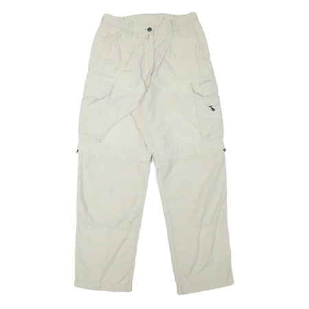 SCHOFFEL Womens Polyester Blend Cream Relaxed Cargo Trousers W28 L28 Outdoor