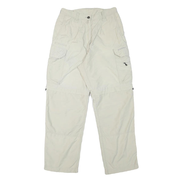SCHOFFEL Womens Polyester Blend Cream Relaxed Cargo Trousers W28 L28 Outdoor