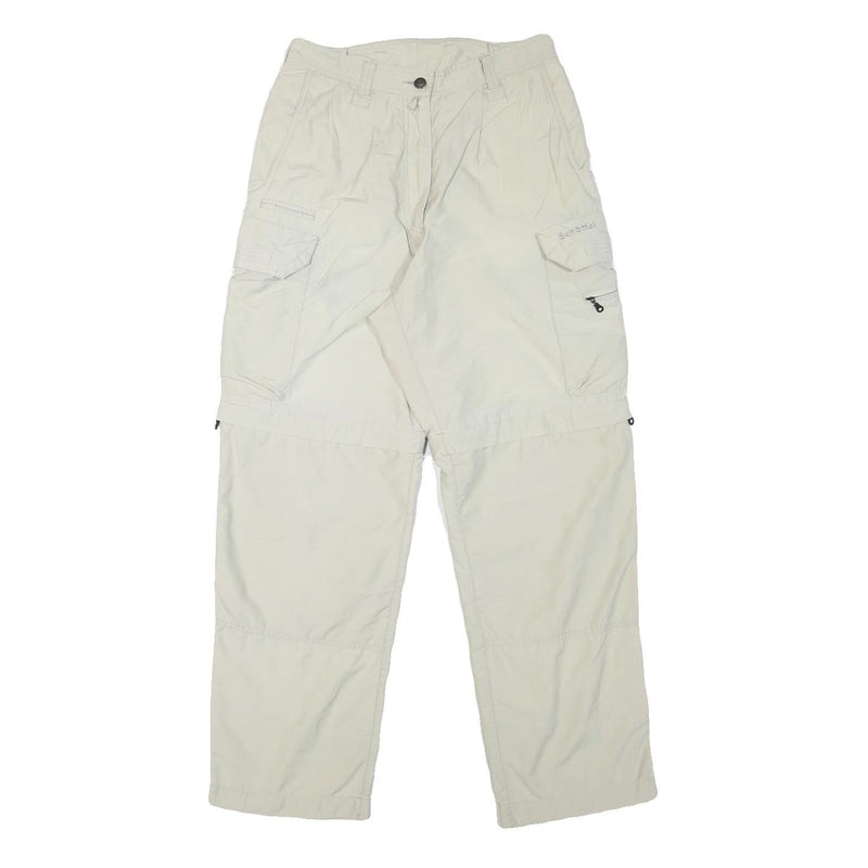 SCHOFFEL Womens Polyester Blend Cream Relaxed Cargo Trousers W28 L28 Outdoor