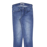 LEVI'S 711 Womens Slim Blue Denim Light W25 L27 Stretch Zip Skinny Jeans