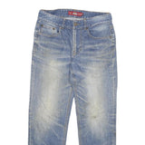 DICKIES Mens Slim Blue Cotton Blend Denim Jeans W28 L28 Classic Zip Pocket