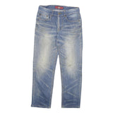 DICKIES Mens Slim Blue Cotton Blend Denim Jeans W28 L28 Classic Zip Pocket