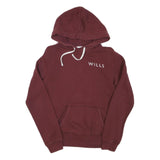 JACK WILLS Womens Maroon Hoodie UK 12 Pullover Cotton Blend Casual Hooded