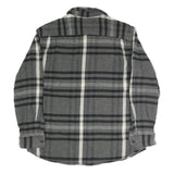 ST JOHNS BAY Mens Grey & Black Check Shirt XL Classic Fit Cotton Blend Long