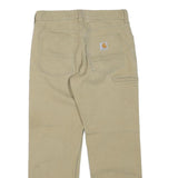 CARHARTT Mens Regular Fit Beige Cotton Blend Trousers W30 L28 Casual Workwear
