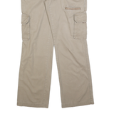 DICKIES Womens Relaxed Beige Cargo Trousers W32 L30 Cotton Blend Zip Pockets