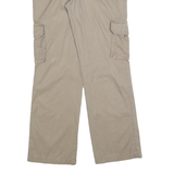 DICKIES Womens Relaxed Beige Cargo Trousers W32 L30 Cotton Blend Zip Pockets