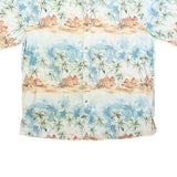 COOKE STREET Mens Blue & Beige Hawaiian Shirt XL Casual Lightweight Cotton