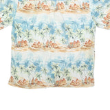 COOKE STREET Mens Blue & Beige Hawaiian Shirt XL Casual Lightweight Cotton