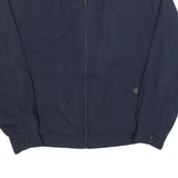 MCGREGOR Mens Navy Blue Classic Jacket L Polyester Blend Zip Plain Lightweight