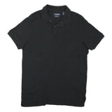 CHAPS Mens Black Cotton Blend Short Sleeve Polo Shirt M Classic Fit Casual