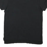 CHAPS Mens Black Cotton Blend Short Sleeve Polo Shirt M Classic Fit Casual