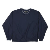 NIKE Mens Navy Blue Pullover Nylon Jacket 2XL Sportswear Casual Lightweight