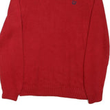 CHAPS Mens Red Plain Cotton Blend Jumper Crew Neck Basic Knit S Classic Fit