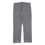 DICKIES Mens Regular Fit Grey Cotton Blend Zip Trousers W36 L34 Workwear Durable