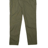 CHICOREE Mens Olive Slim Cargo Trousers W32 L30 Cotton Blend Zip Pocket Detail