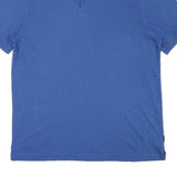 CALVIN KLEIN Mens Blue Polo Shirt M Cotton Blend Short Sleeve Plain Classic Fit